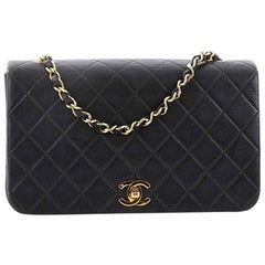 Chanel Vintage Full Flap Bag Quilted Lambskin Mini