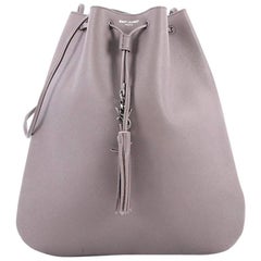 Saint Laurent Jen Flat Handbag Leather Medium
