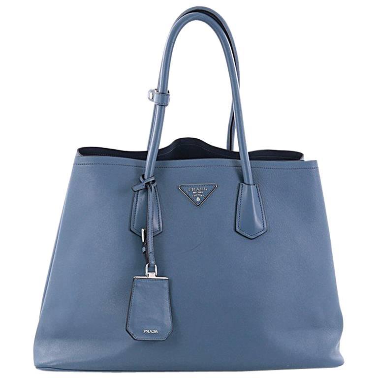 Prada Cuir Double Tote City Calfskin Medium