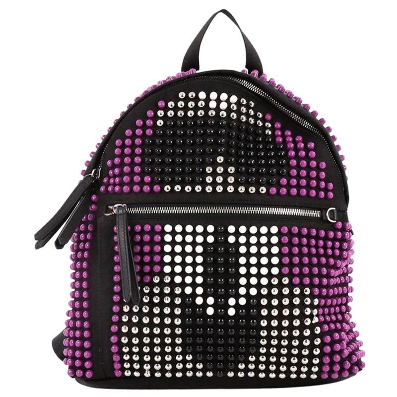 Fendi Karlito Backpack Studded Nylon