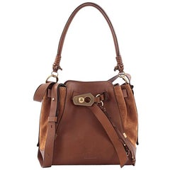 Chloe Owen Bucket Bag Leather and Suede Medium