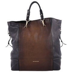 Burberry Side Buckle Tote Leather Large