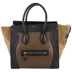 Celine Tricolor Luggage Handbag Leather Mini