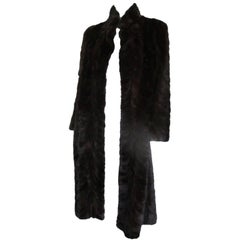  Vintage Brown Mink Fur Coat