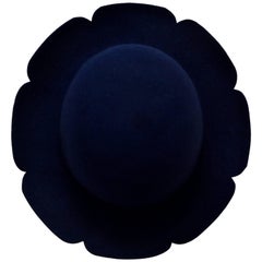 Stephen Jones For Comme Des Garcons Flower Felt Hat  