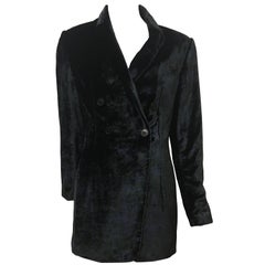 Vintage Armani Navy Velvet Blazer