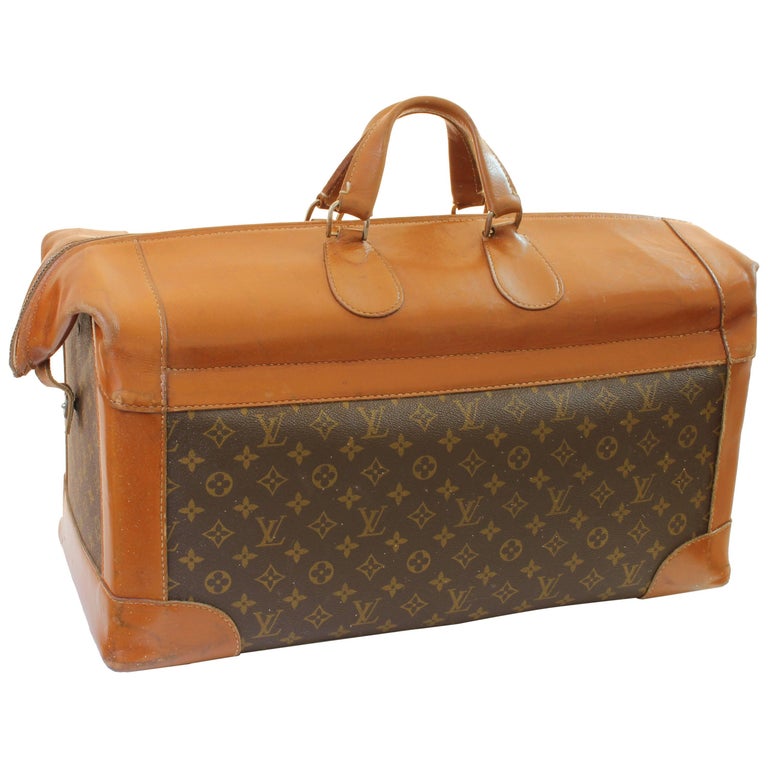 Vintage Louis Vuitton Monogram Travel Bag Steamer Keepall Doctors Bag Rare 70s For Sale at 1stdibs