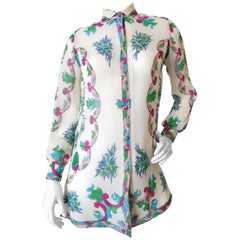 1960s Emilio Pucci Floral Printed Button Down 