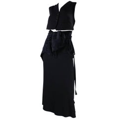 Retro Ann Demeulemeester Vest & Skirt Ensemble