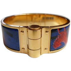 Hermès Bracelet Charniére Astrlogie A Pois Rose Gold Plated Hadware