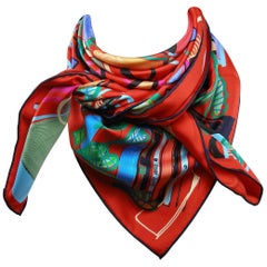 Hermès Scarf Modernisme Tropical Silk twill 90 cm / Brand New 