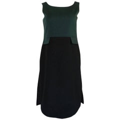 Vintage Rare c1961-63 Mary Quant Mod Green & Black Mini Dress