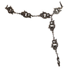 1990's MOSCHINO Victorian keyhole motif belt