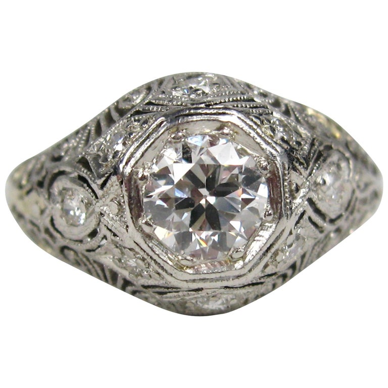 vintage deco engagement rings for sale antique platinum deco filigree engagement ring for sale at 1stdibs vintage deco engagement rings for sale antique platinum deco filigree engagement ring for sale at 1stdibs