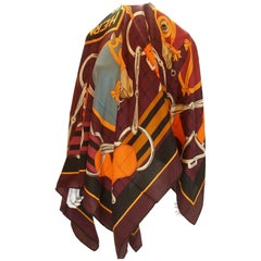 Hermès Made In France GM 140 / 55 Tatersale Cashmere Shawl / Brand New