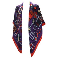 Hermès 140cm /55 "GM Shawl Carré en Boucles Cashmere and Silk  