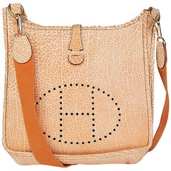 HERMES EVELYNE PM Shoulder Bag Dalmatian Buffalo skipper Orange