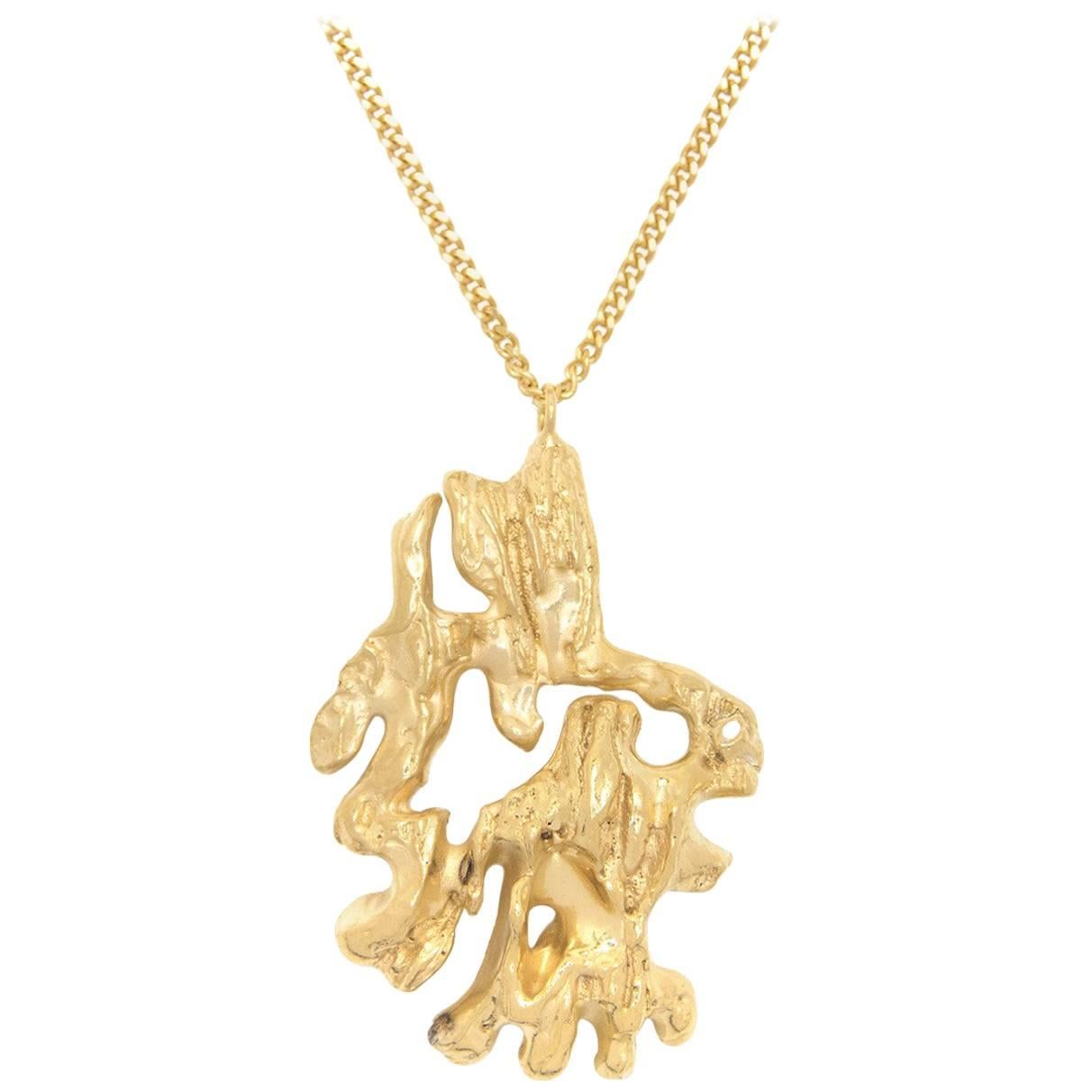 Loveness Lee Chinese Zodiac Monkey Horoscope Gold Pendant Necklace For Sale