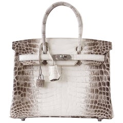 Hermes Birkin 30 Bag Exquisite Blanc Himalaya Palladium Hardware