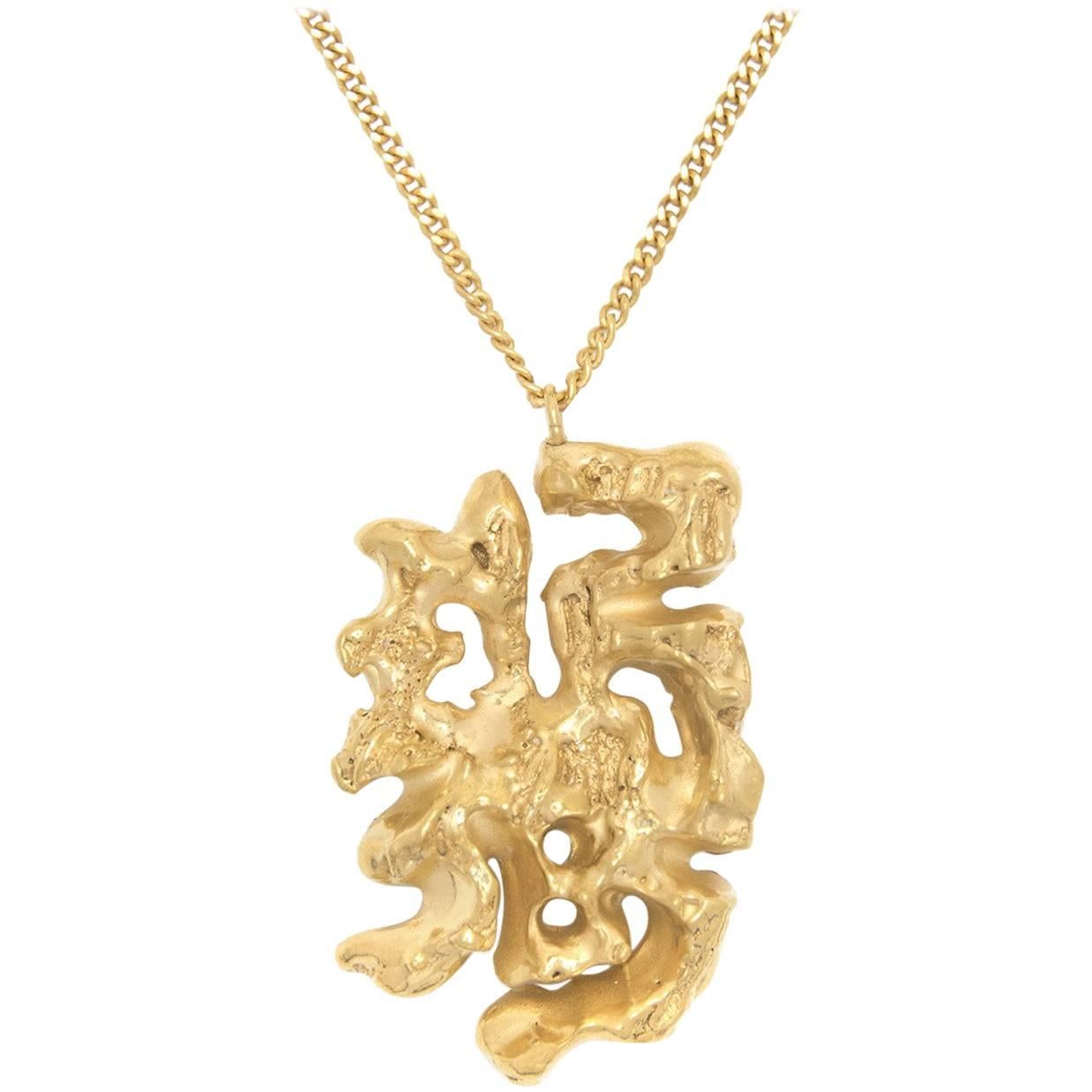 Loveness Lee - Chinese Zodiac Dog - Horoscope Gold Pendant Necklace For Sale