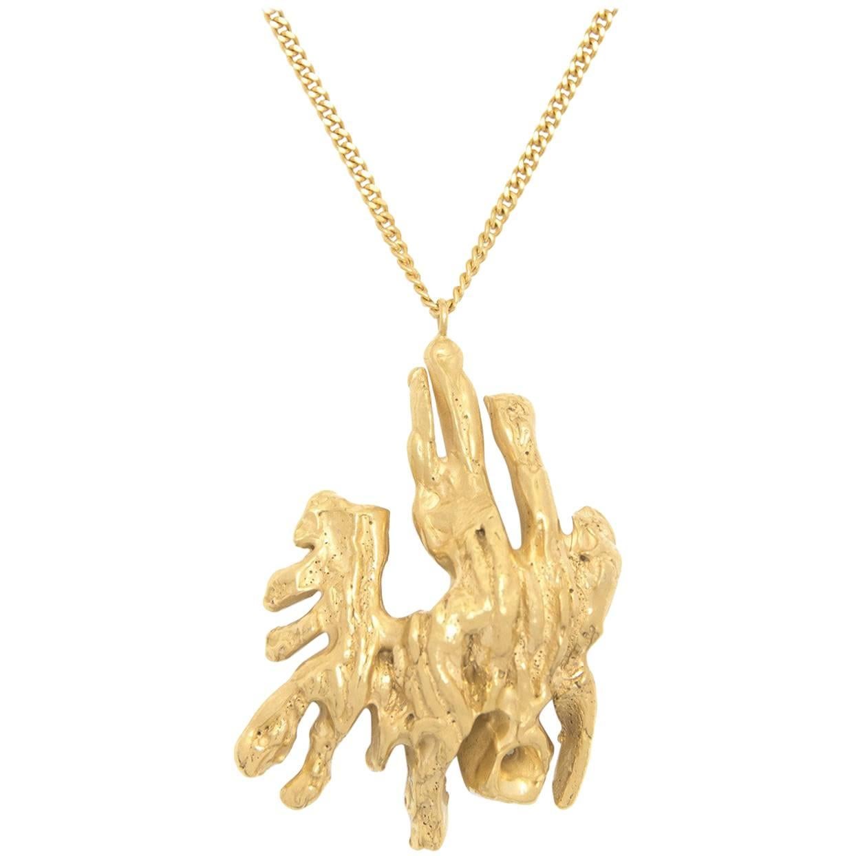 Loveness Lee - Chinese Zodiac Pig - Horoscope Gold Pendant Necklace  For Sale