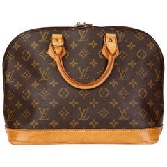 1996 Louis Vuitton Brown Monogram Canvas Vintage Alma PM