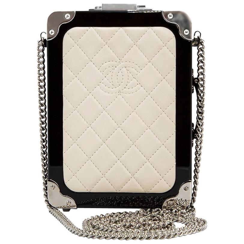 Chanel Clear Plastic And Silver Leather Minaudière Silver Hardware