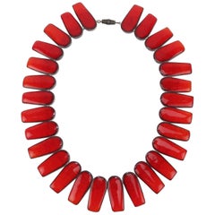 1960
s Brondsted Danish Art Pottery Collar Necklace