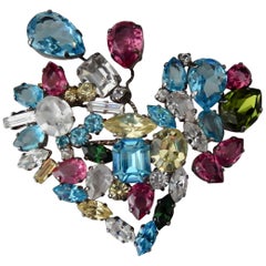 1990s Christian Lacroix Large Jewelled Brooch or Pin