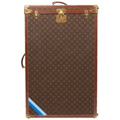 1980 Louis Vuitton Brown Monogram Coated Canvas Vintage Wardrobe Trunk