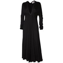 Vintage Yves Saint Laurent Black Evening Dress