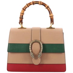 Gucci Dionysus Bamboo Top Handle Bag Colorblock Leather Medium