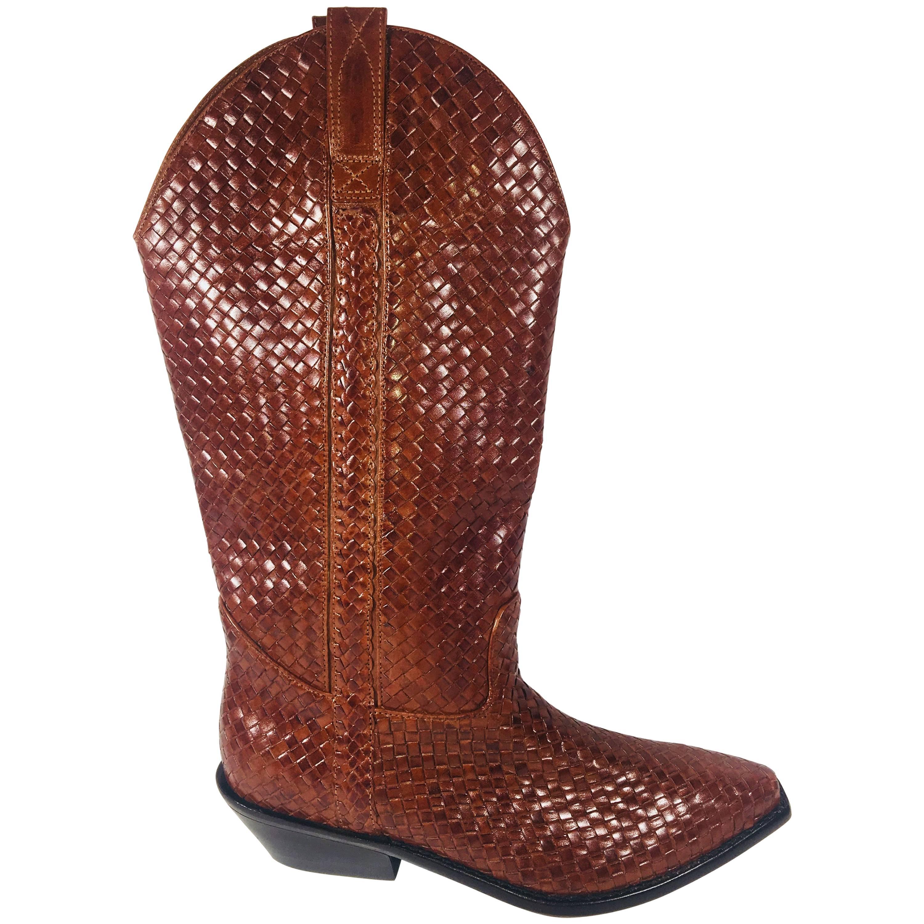Cole Haan Woven Cowboy Boots