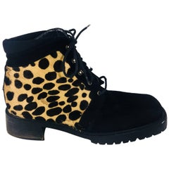 Used Stuart Weitzman Cheetah Print Ankle Boots