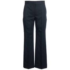 Stella McCartney Black Wool Straight Leg Japanese Tailored Trousers