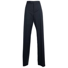 Valentino Men's Black Wool Blend Side Stripe Trousers