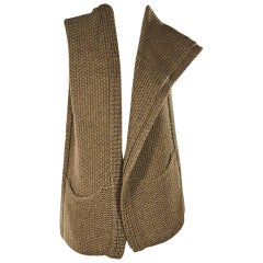 Tan Vintage Hermes Alpaca Snood