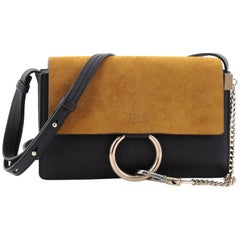 Chloe Faye Shoulder Bag Leather and Suede Small