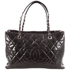 Chanel Grand Shopping Tote Quilted Patent 