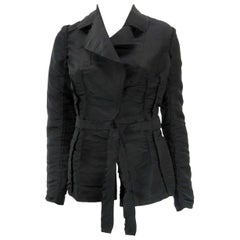 LANVIN black embellished boucle tweed coat 40 - 8 For Sale at 1stDibs