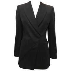 Claude Montana Gray Wool Suit Jacket, 1980s