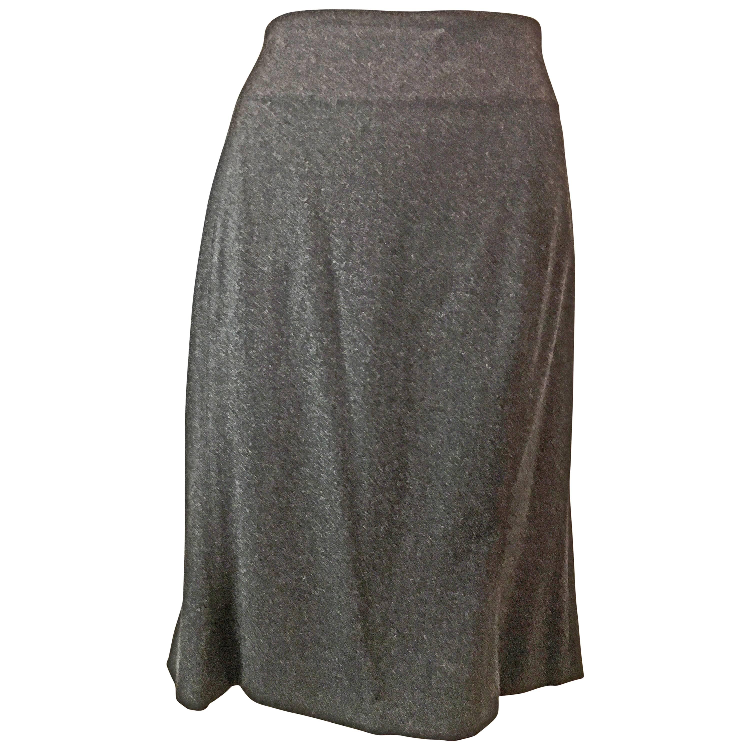 Claude Montana Dark Gray Suit Skirt, 1980s  For Sale