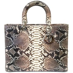 Dior Grey and Pink Python Large Lady Dior Bag, 2011