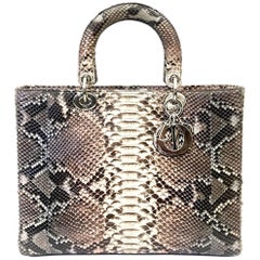  Dior Grey and Pink Python Large Lady Dior Bag, 2011 