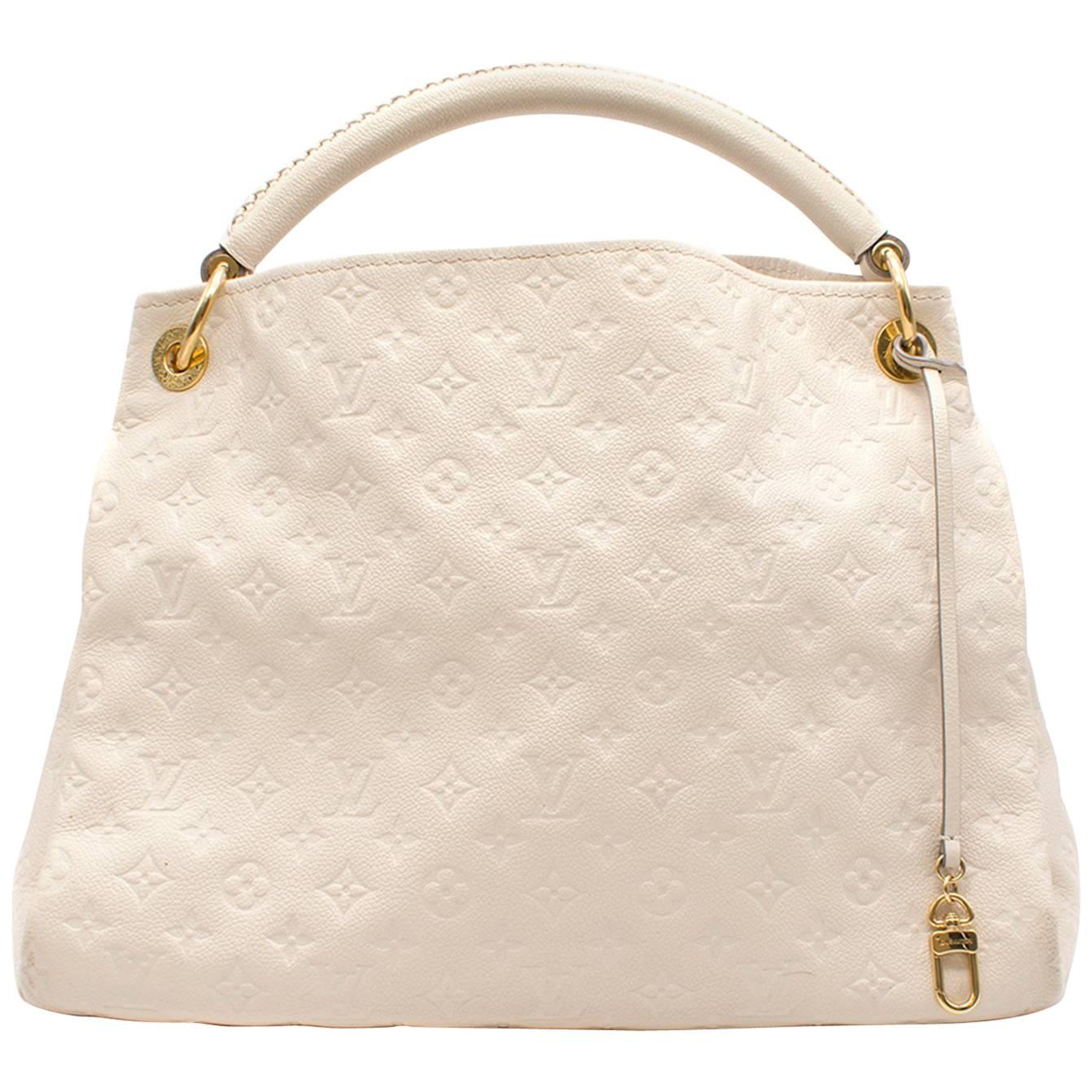 Louis Vuitton White Monogram Leather Hobo Bag  For Sale