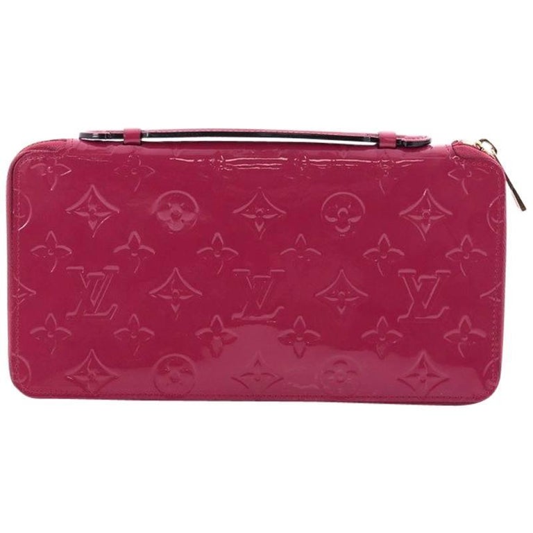 Louis Vuitton Lv Vernis Leather Key Cles Pouch Magenta Card Holder Mini  Wallet