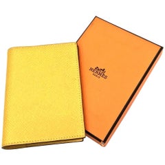 1998 Hermes Yellow Soleil Epsom Agenda PM Notebook Cover
