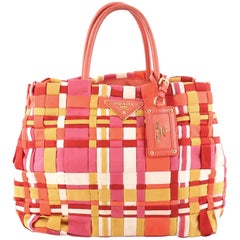 Prada Open Convertible Tote Woven Tessuto Medium