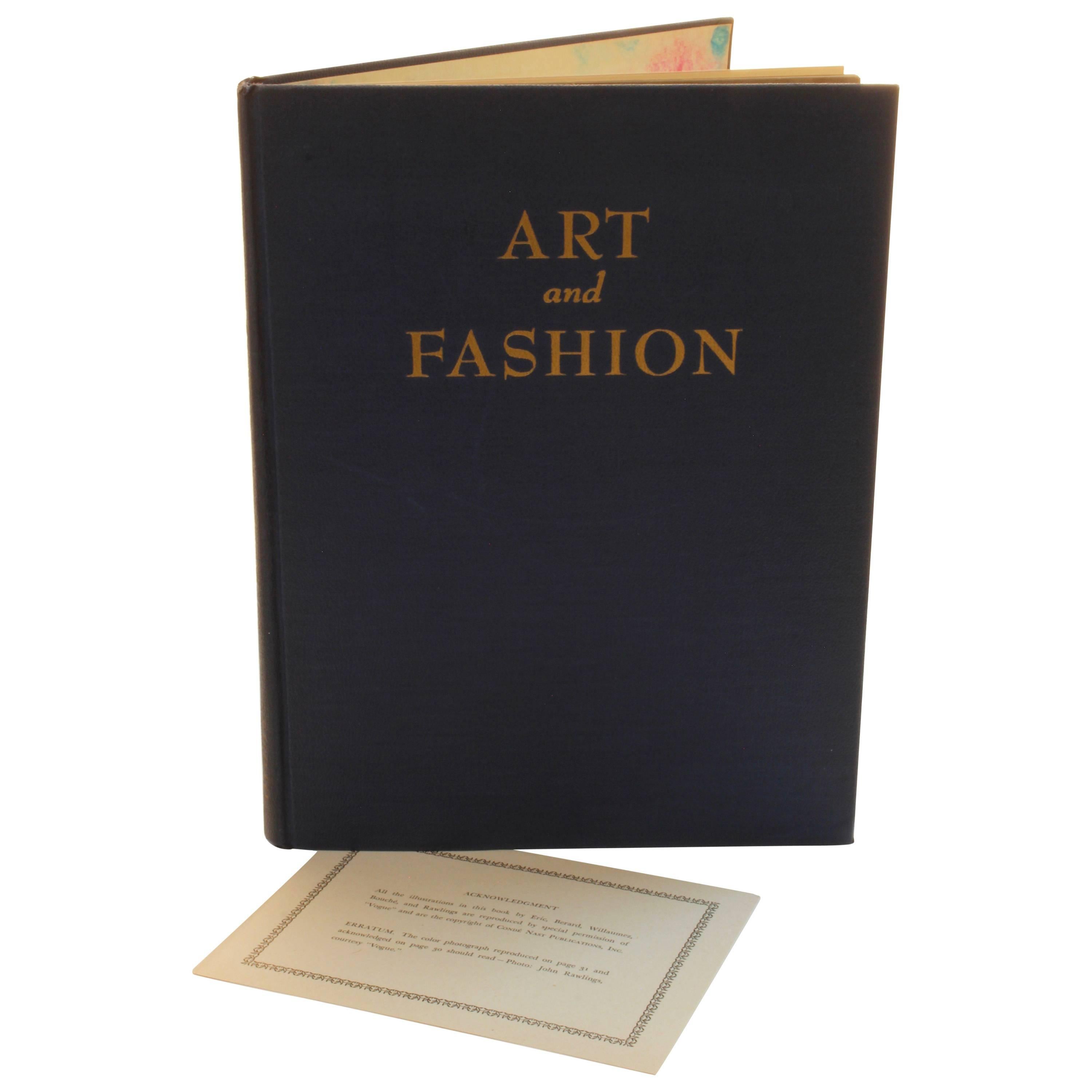 Art and Fashion by Marcel Vertes Fashion History Book Coffee Table Book 1944 