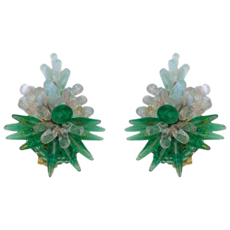 Rousselet Poured Glass Earrings For Sale